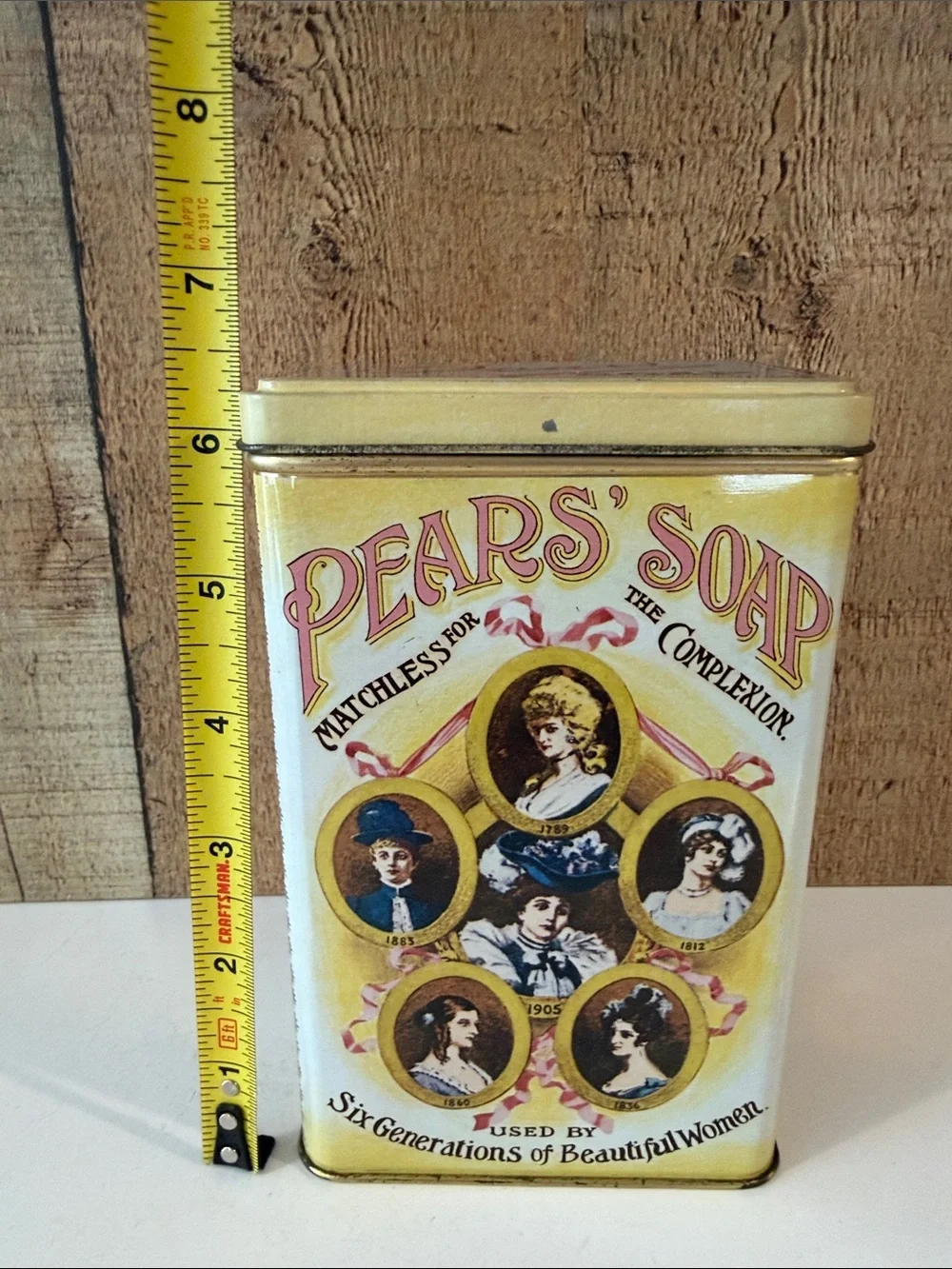 Pears' Soap Vintage Decorative Tin - Yellow